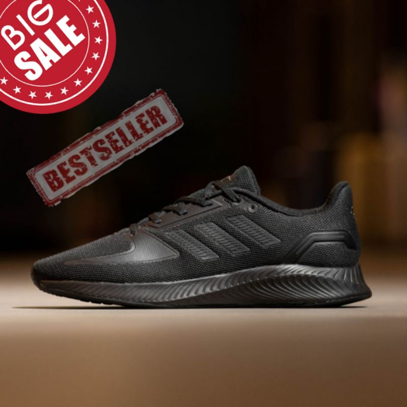 Sepatu Ads Run Falcon 2.0 Triple Black  Original OEM Sepatu Running Pria / Sepatu Olahraga Pria