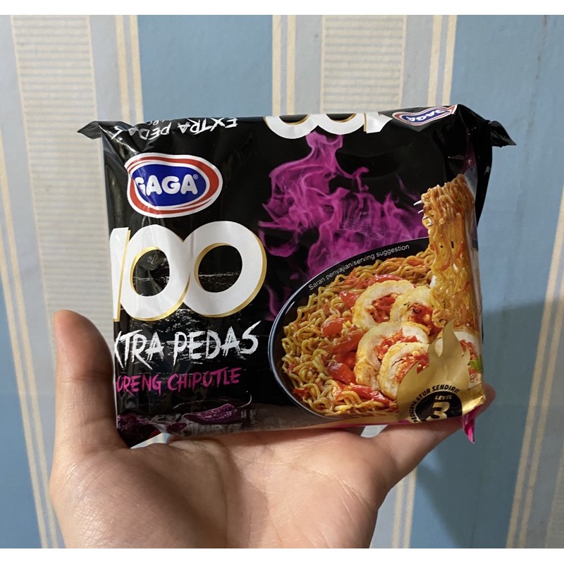 

MIE GAGA 100 Extra Pedas Goreng Chiputle level 3