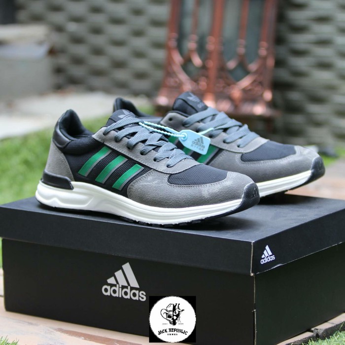 SEPATU SNEAKERS ADIDAS TORSION BLACK GREEN GRADE ORI VIETNAM