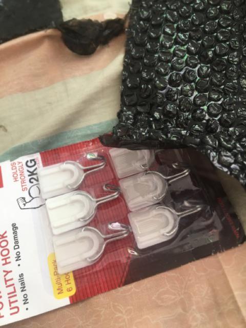 Gantungan Hook Plastik Multifungsi Isi 6 Pcs Gantungan Dinding