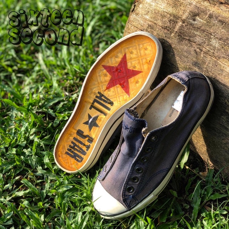 [ Size 39.5 ] CONVERSE x JOHN VARVATOS SLIP ON NAVY VINTAGE