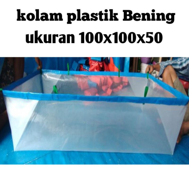 kolam ikan plastik uv uk 100x100x50