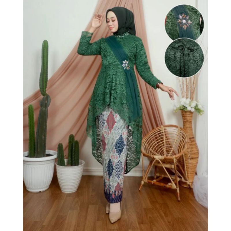 NEW ARRIVAL!! (COD) KEBAYA TUNIK SELENDANG / KEBAYA SELENDANG BORKAT / KEBAYA TUNIK MODERN / KEBAYA LAMARAN / KEBAYA PESTA / KEBAYA REMAJA / KEBAYA SELENDANG / REALLPICT-6