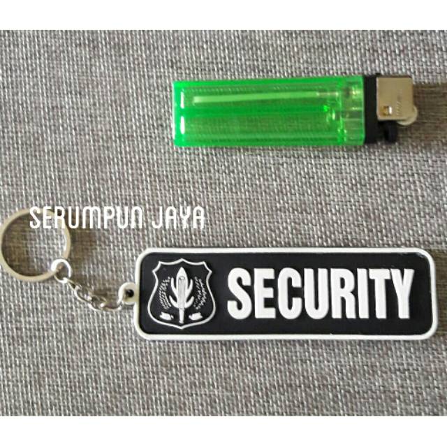 GANTUNGAN KUNCI SECURITY - GANTUNGAN KUNCI SECURITY 2 SISI BAHAN PATCH RUBBER.