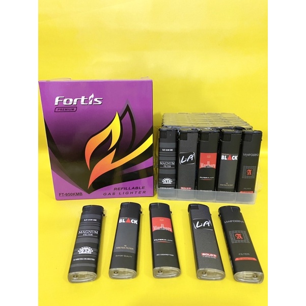 Paket 2 PCS korek api fortis premium/ gas lighter / korek api LA marlboro / korek api black / dunhill / gas korek api sampoerna