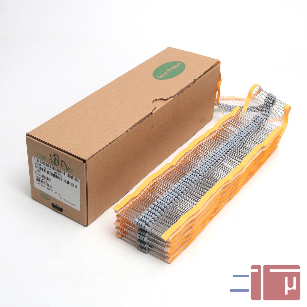 x10 Resistor 18R 18 Ohm 1W Metal Oxide 5% Taiwan Kaki Tembaga