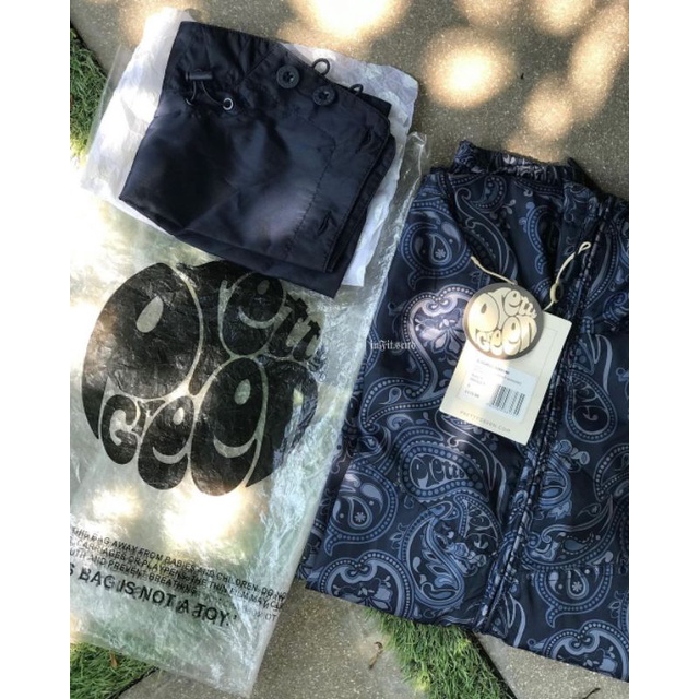 Zh pretty green paisley navy