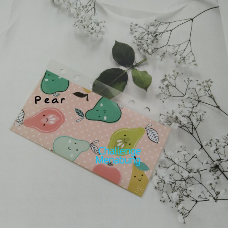 

(Ready) Challenge Menabung Cash Envelopes binder A6 laminating tema Buah