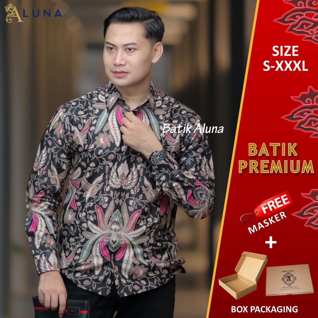 Baju Kemeja Batik Pria Cowok Lengan Panjang Regular Atasan Batik Premium Pria Cowo Prabuseno Kondangan Couple Pasangan Batik Pekalongan Anak Laki Laki Kekinian Original Modern Seragam Kantor Jumbo PCW 014