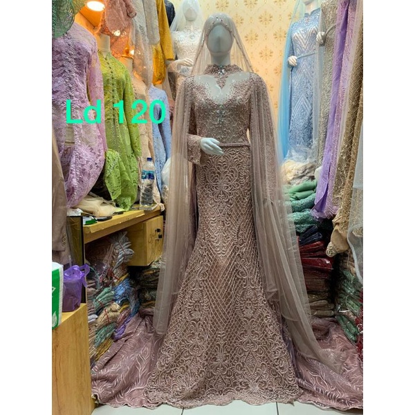 Gaun pengantin duyung premium/wedding dress