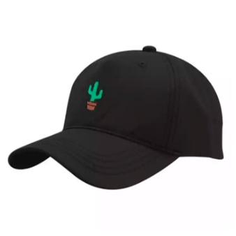 Topi Baseball Bordir Motif Cactus Ring Besi Simple and Trendy Style Kualitas Premium