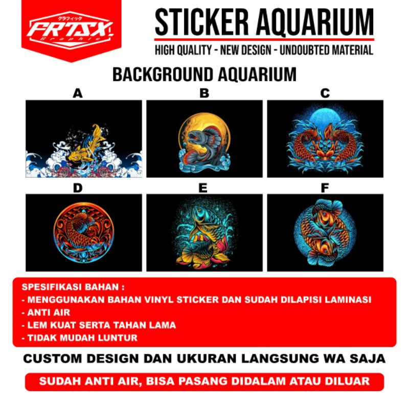 Background aquarium Predator | Stiker aquarium
