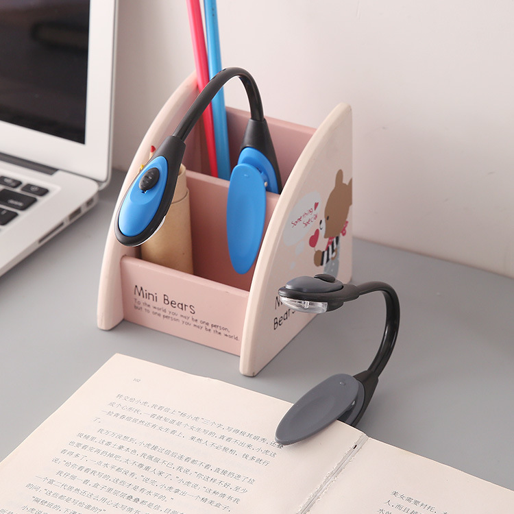 LED Clip Book light / Mini Clip-On Flexible Bright LED Lamp Light /Flexible Book Reading Lamp For Travel Bedroom Book Reader