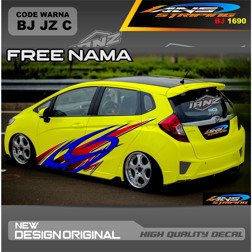 STIKER DECAL MOBIL HONDA JAZZ JES AYLA AGYA / STIKER MOBIL TERBARU / VARIASI STIKER MOBIL