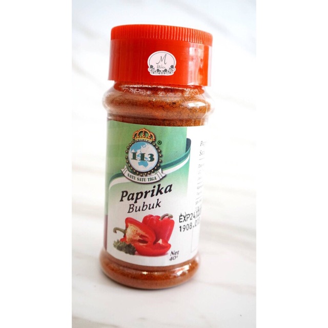 Bumbu 113 Paprika Bubuk Powder Ground Paprika Bumbu Tabur Botol 40 gram