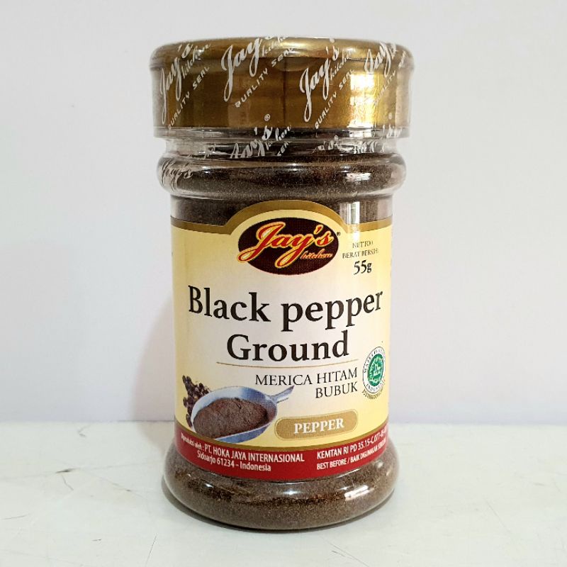 Jays Black Pepper Ground Merica Hitam Bubuk 55g