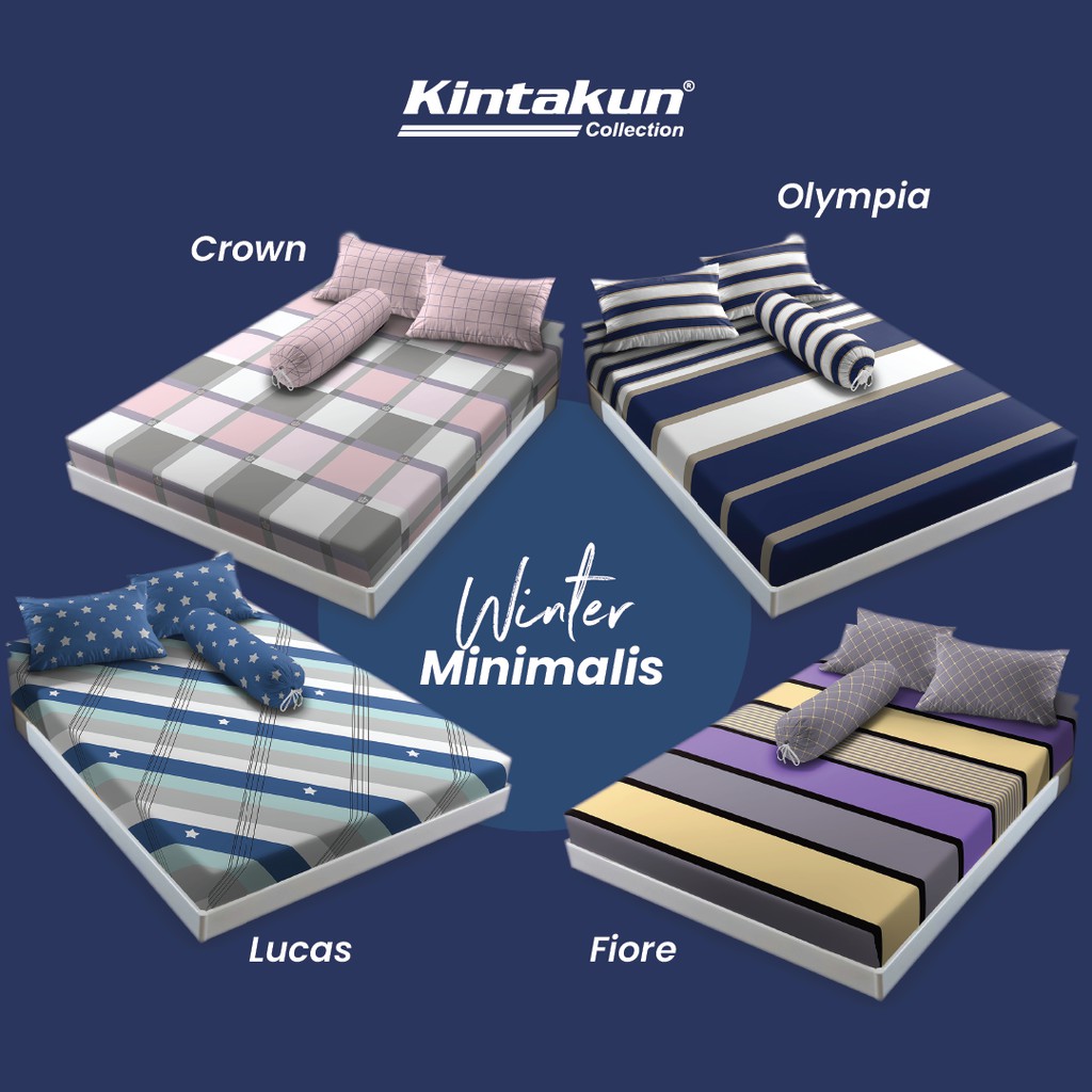 Sprei Kintakun Dluxe Queen B2 160 Winter Minimalis