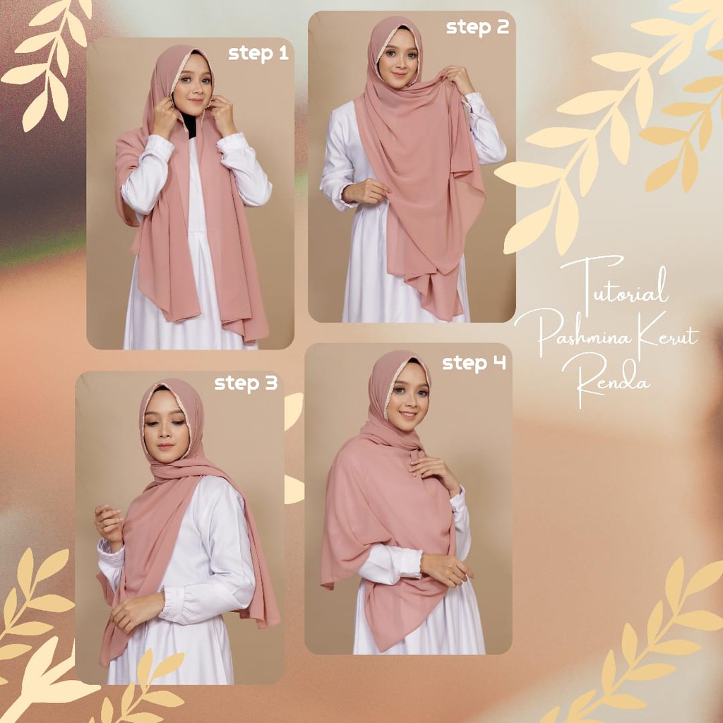 TERLARIS!! BEST SELLER!!! HIJAB/JILBAB PASHMINA_PASHMINA KERUT RENDA_BAHAN CERUTY BABYDOLL PREMIUM