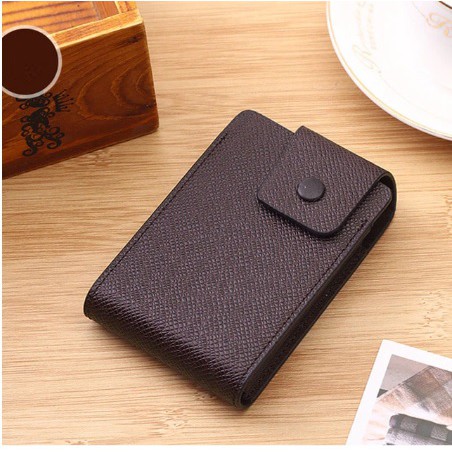 Dompet Kartu Kredit Vertical Leather Credit Card Holder Wallet