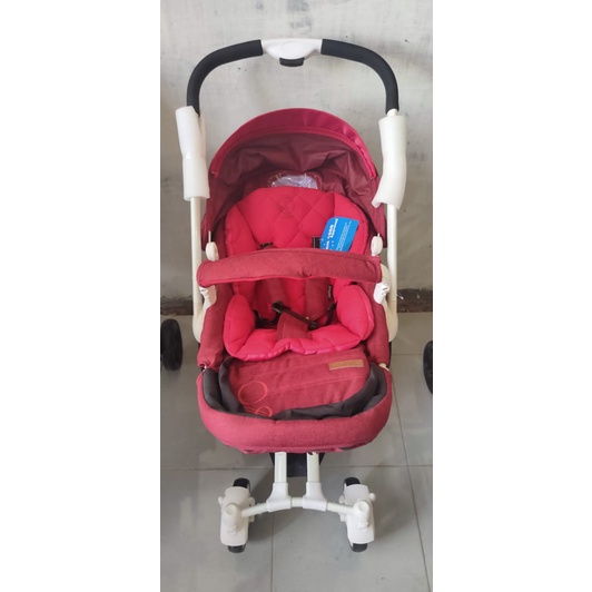 Babyelle Stroller QUATTRO S903 / Kereta Bayi Reversible Bisa Hadap Ibu - Red