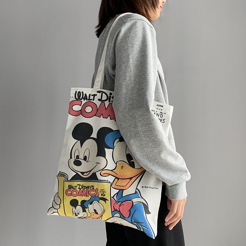 TC-84 tas kanvas canvas wanita import shoulder bag bahu korea jepang mickey