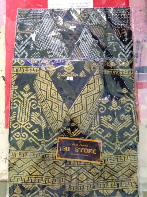 Bswart Batik Hrb026 Kenongo Hem Pendek Padi Pekalongan M L Xl Batik Pria Murah Modern Grosir Batik