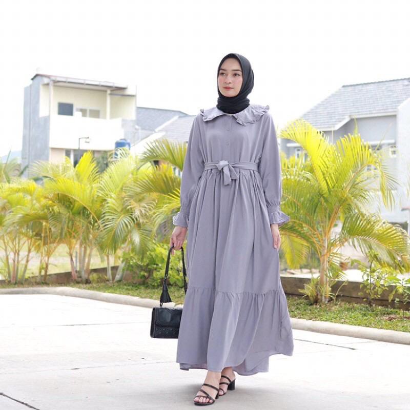 ( S M L XL XXL XXXL 5L ) Rowena maxy | Gamis jumbo best seller