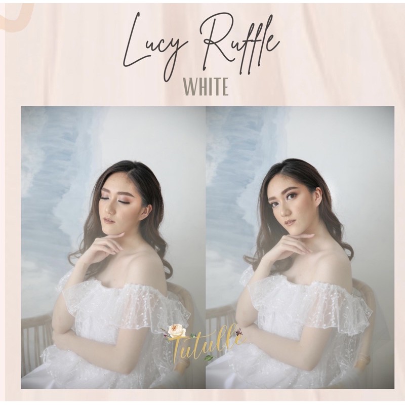 𝙏𝙪𝙩𝙪𝙡𝙡𝙚 Lace Ruffle Makeup / ruffle makeup/ ruffle mua/ ruffle organza