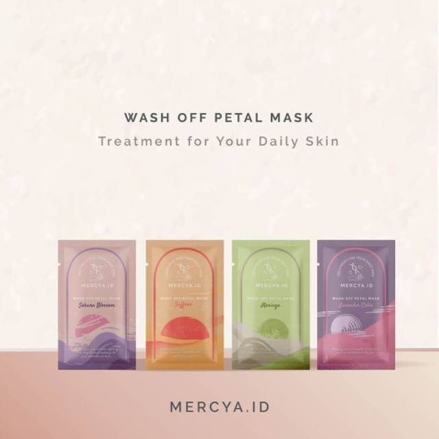 Wash off petal mask & Blackhead face mask by Mercya.id