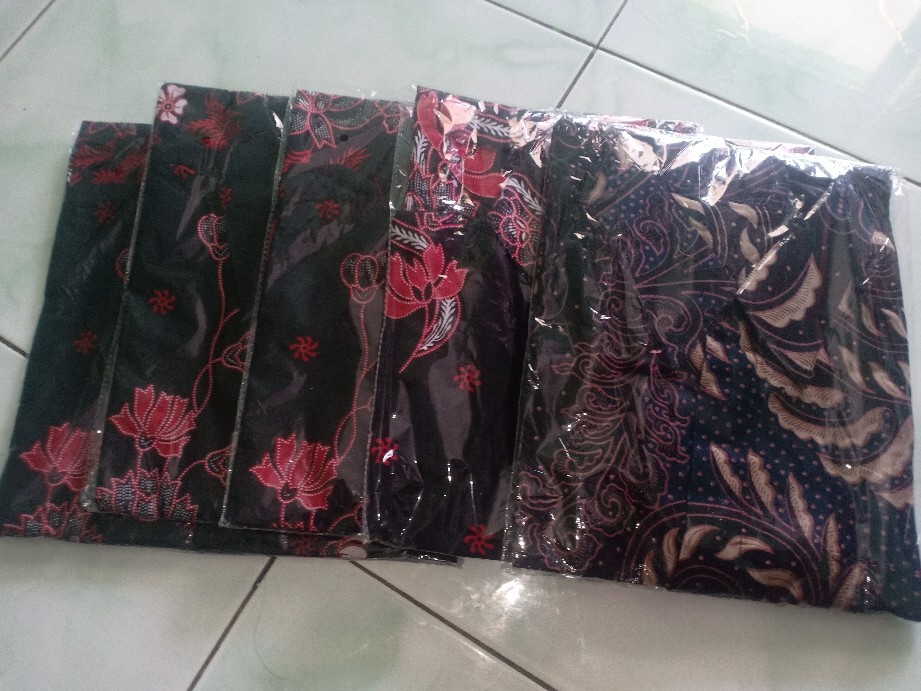 Kemeja Batik Pria Size  M L Xl Xxl Bswart Batik Hrb026 Kenongo Hem Panjang Padi