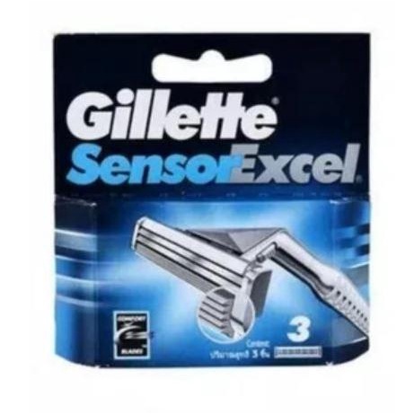 Gillette Sensor Excel Cartridge Refill Pisau Cukur 3Pcs Sale Import