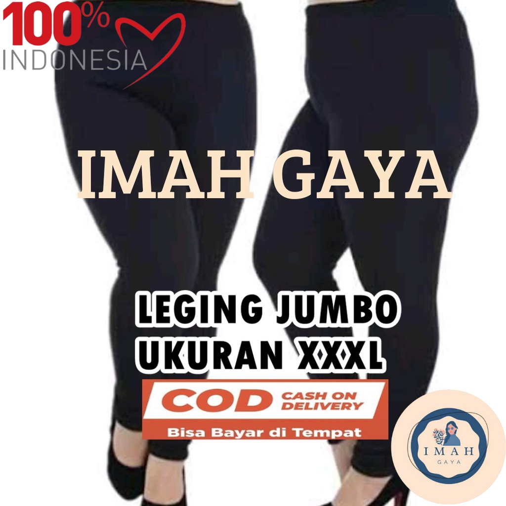 Celana Legging Panjang Wanita Dewasa Super Jumbo Polos Spandek