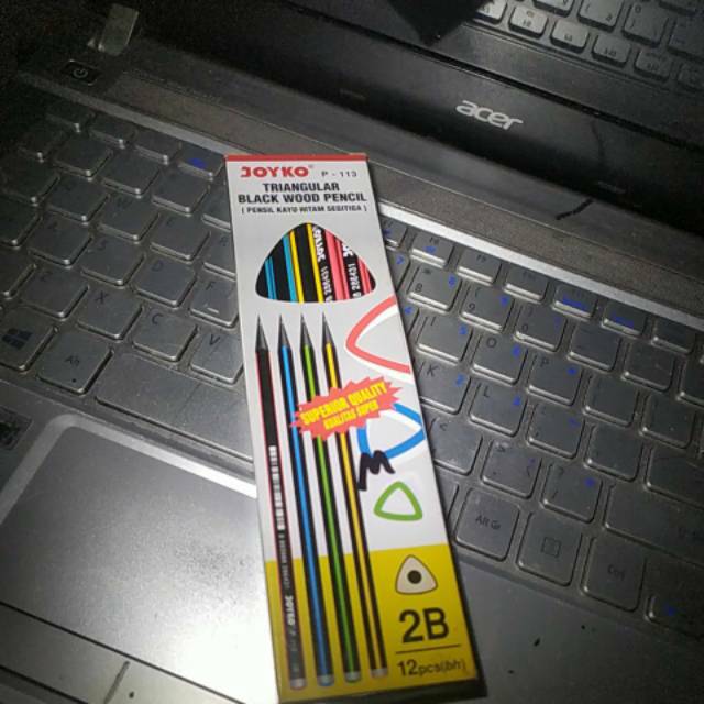 

Pensil 2B JOYKO BLACK WOOD P113 / P-113 Kayu Hitam (Pack)