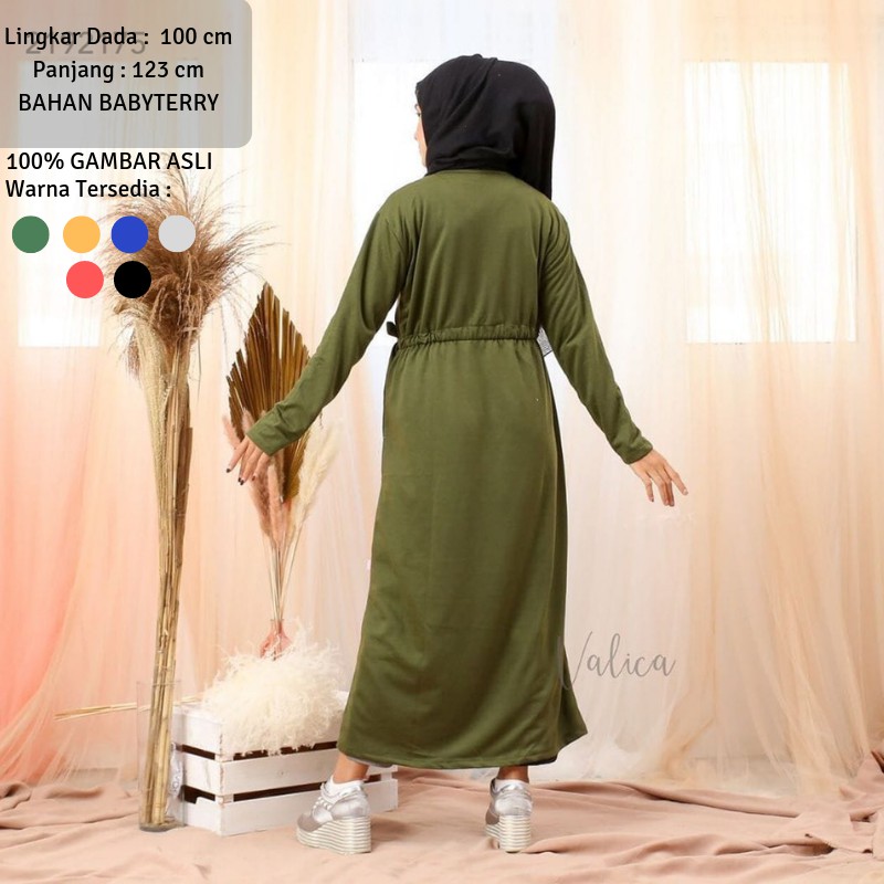 (COD) Daily Things Gamis Pinggang Serut Adni Fit XL LD 100cm