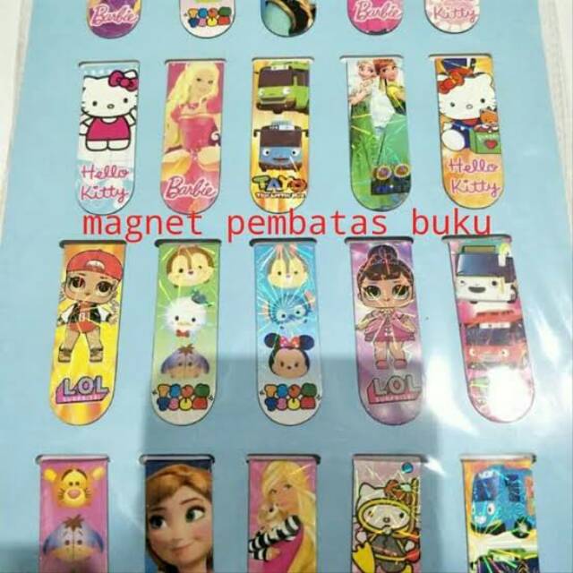 

(isi 5 pcs) Bookmark magnet/ penanda buku/ pembatas buku / pembatas (Acb Berkah Stationery)