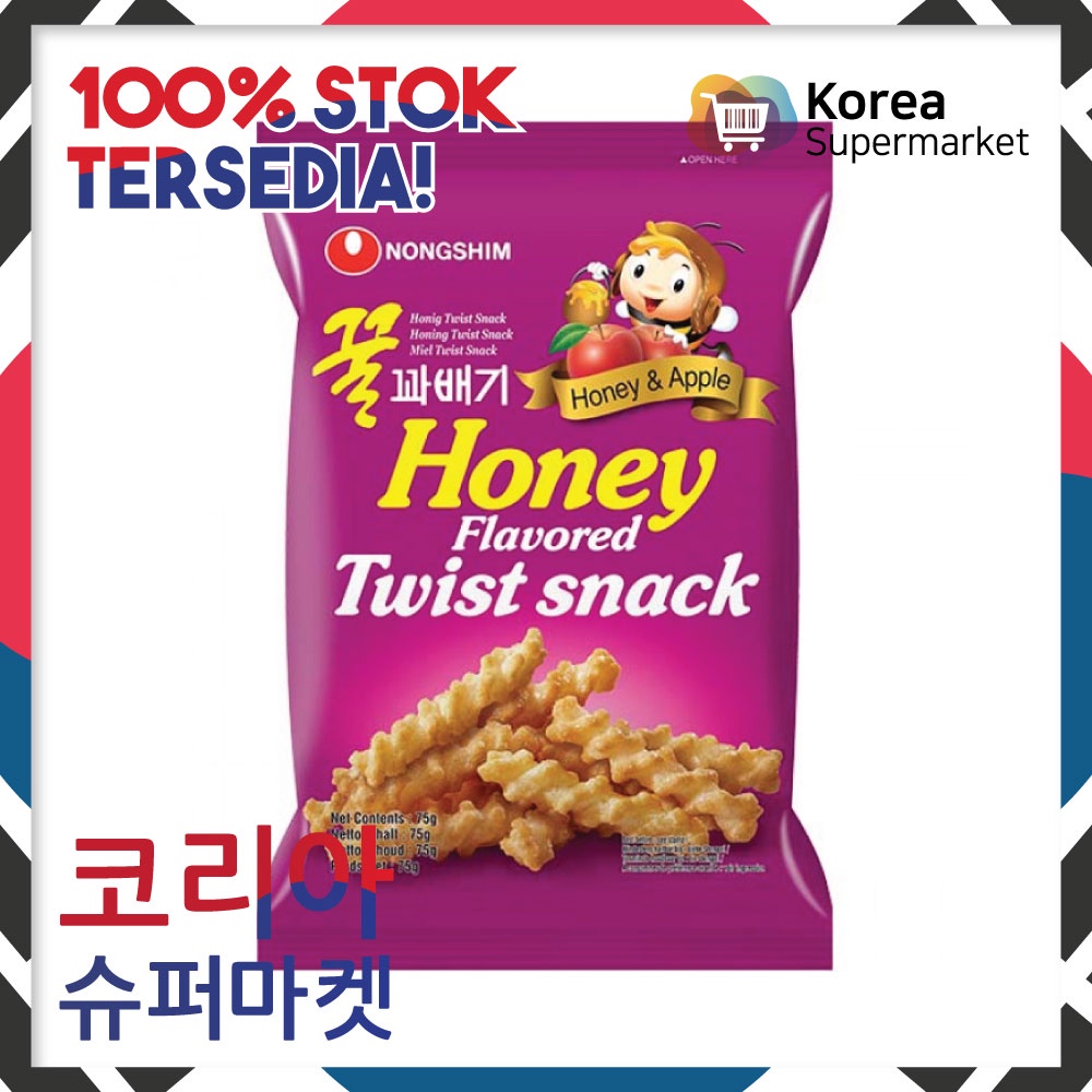 

NongShim Honey Twist Snack 75gr -Makanan Ringan ala Korea