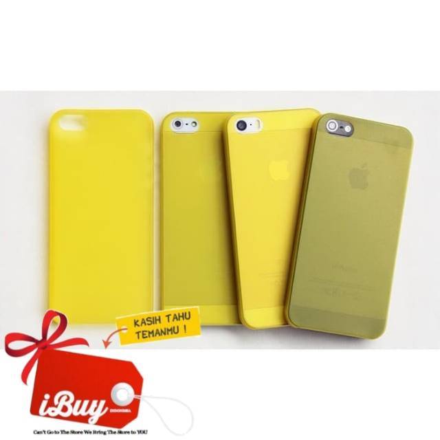 APPLE IPHONE 5 ULTRA THIN CASE 0.2 mm - YELLOW - KUNING