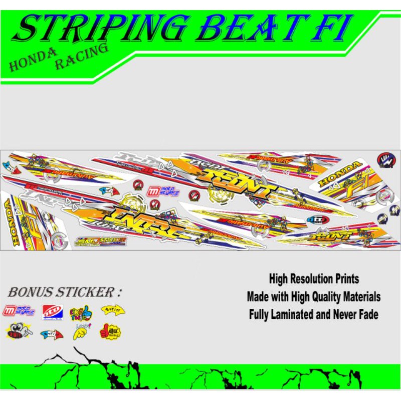 STRIPING VARIASI MOTOR BEAT FI THAILOOK KARAKTER