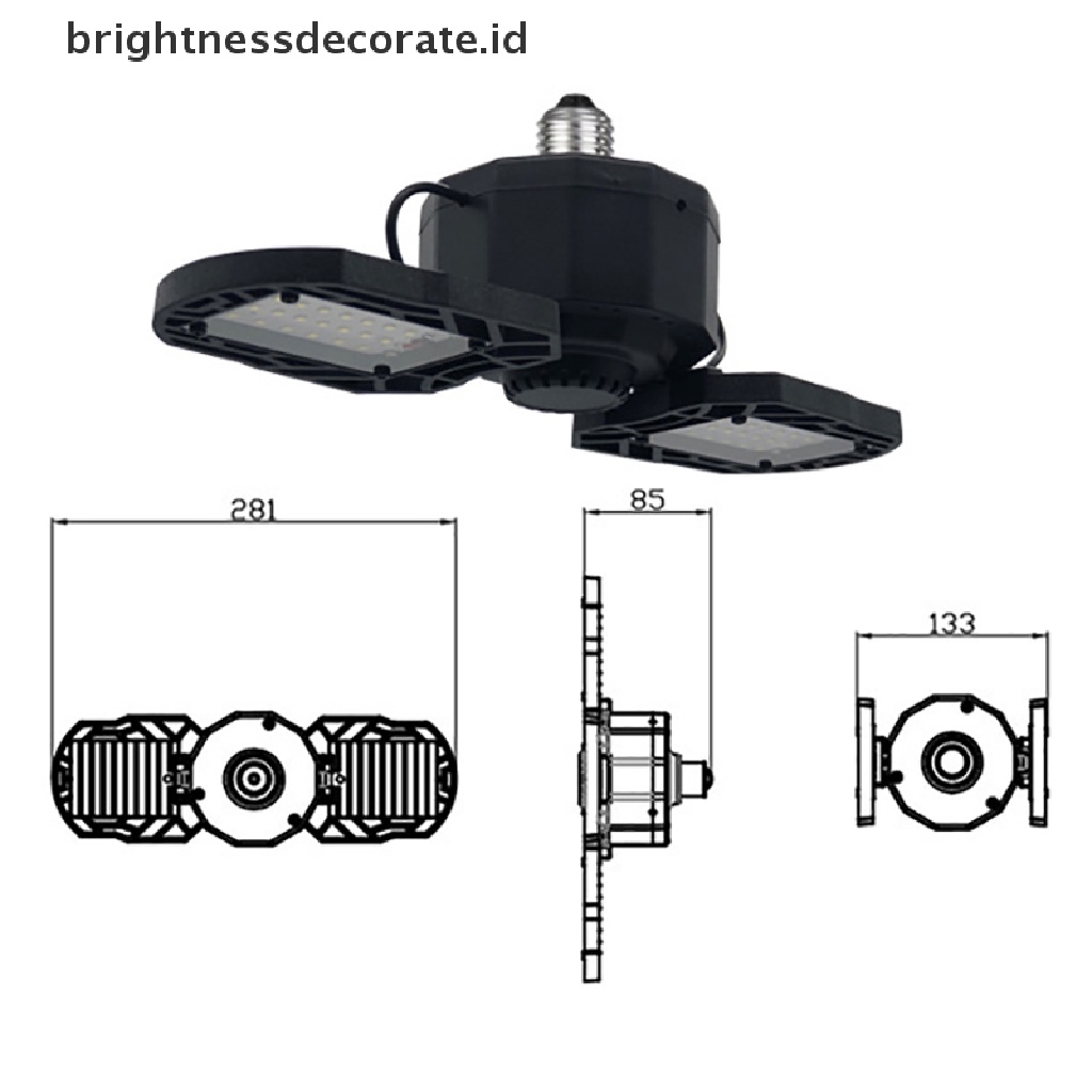 5 Panel Lampu Plafon Led E26 / 27 30 / 60 / 200w