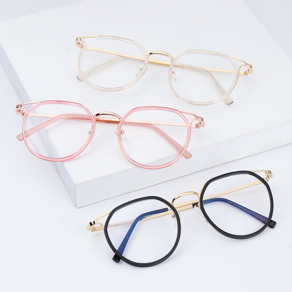 Kacamata Myopia Anti Uv Blue Rays Bahan Metal Aneka Warna Untuk Wanita