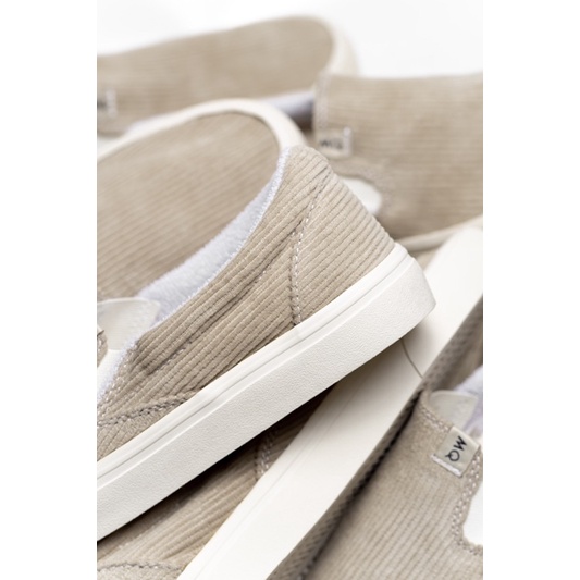 OFFICAL STORE -  MARQUE CORDUROY SLIP ON CREAM - MARQUE.CO - For Unisex, Vulcanized