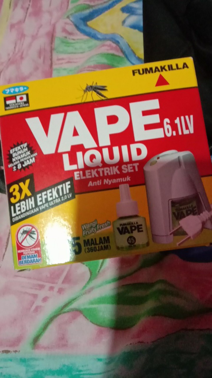Fumakilla Obat Anti Nyamuk Vape Elektrik 45 Malam+liquid Alat Gratis Fruty Fresh
