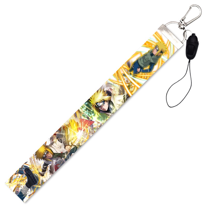 Tali Lanyard Motif Naruto Untuk Gantungan Kunci