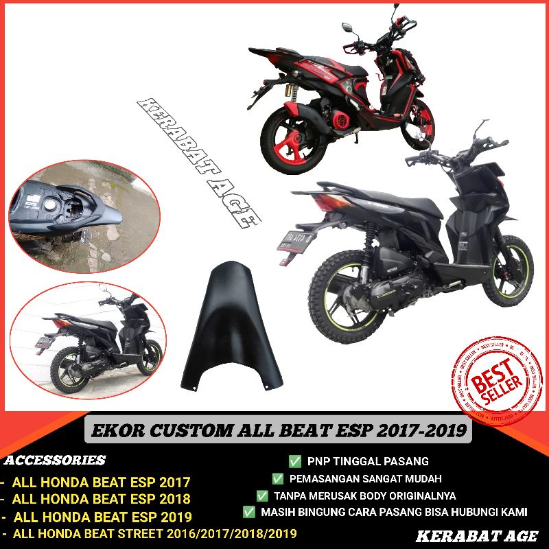 Ekor tail Ctm Custom Beat street esp Sporty Eco Modifikasi buntut belakang