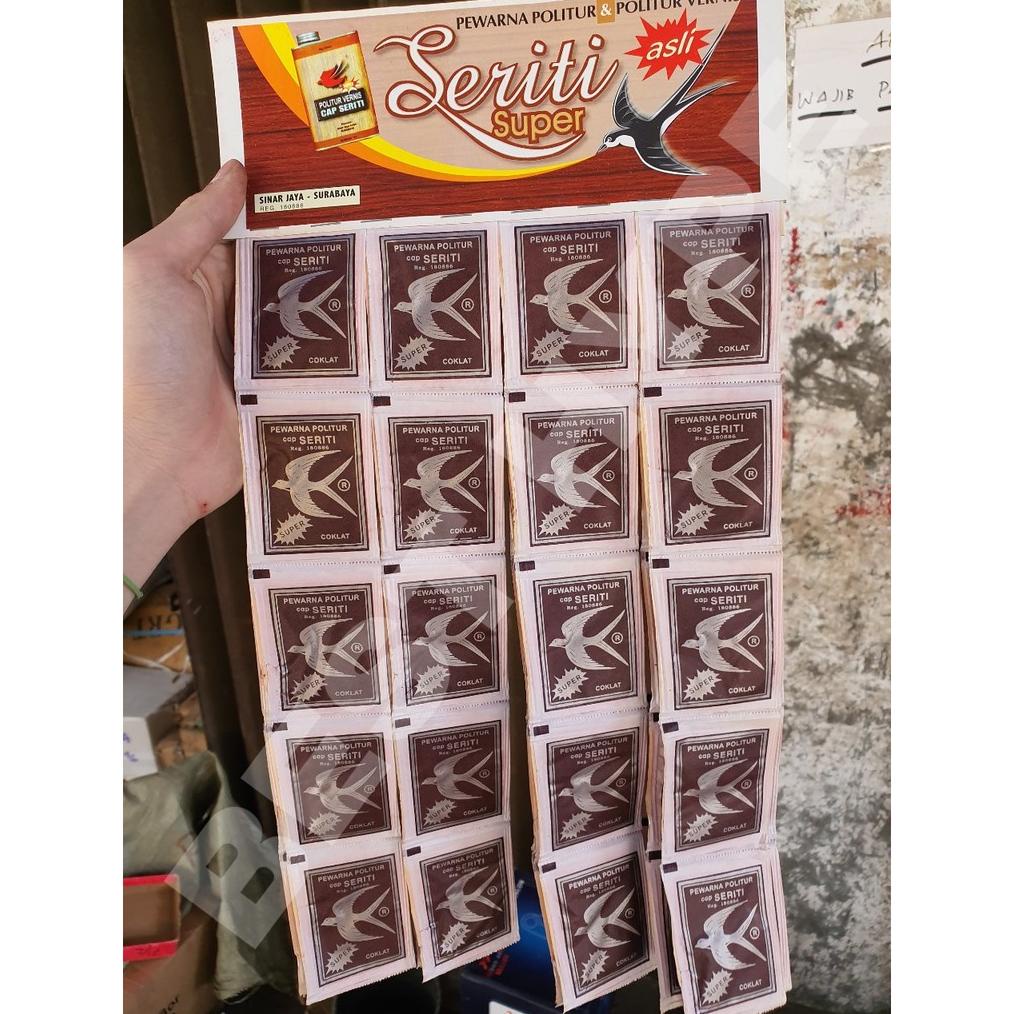 

100 Pcs Pewarna Politur Seriti Coklat / Hitam / Merah / Kuning