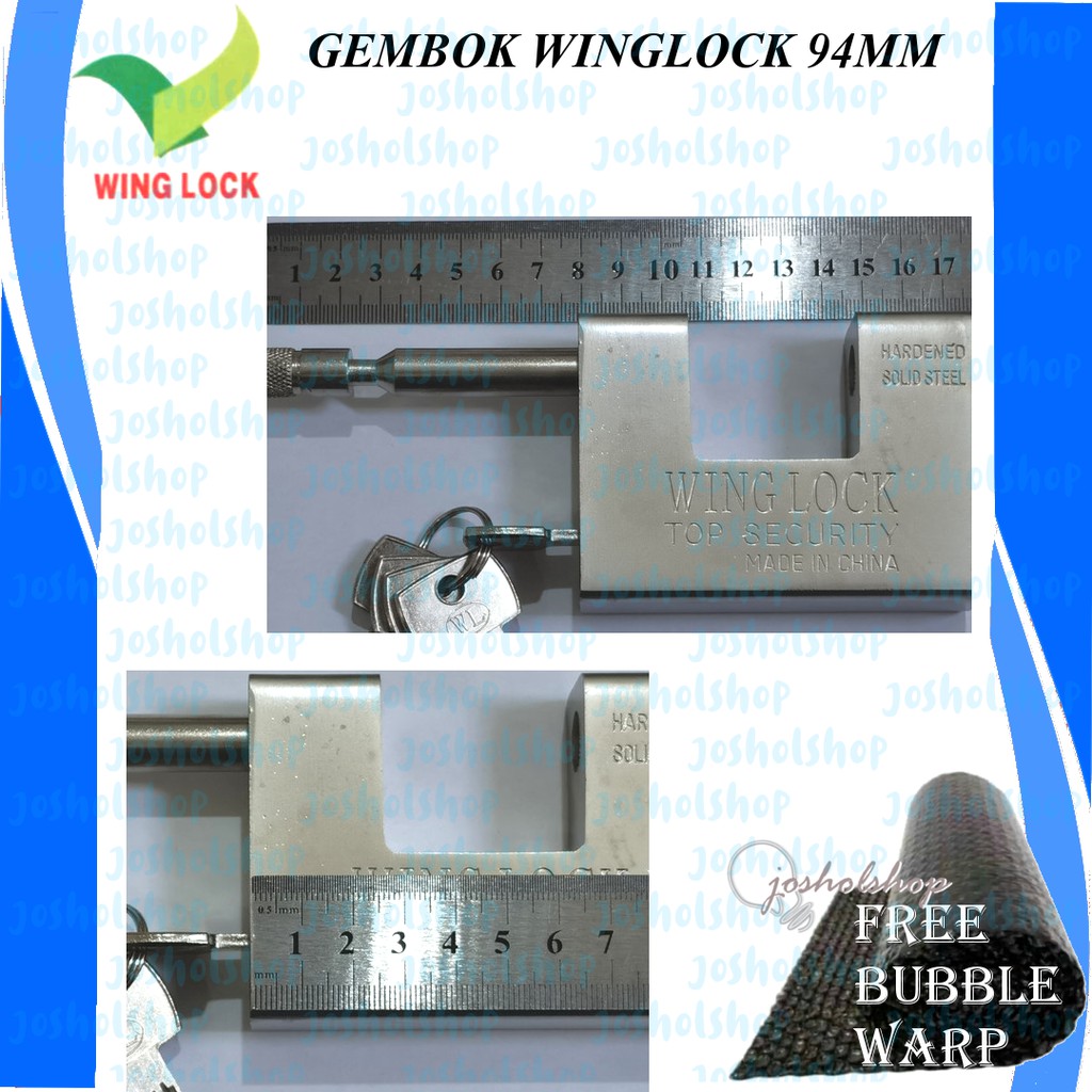 Winglock Gembok 94MM Padlock / Gembok Gudang Pabrik (Anti Potong)