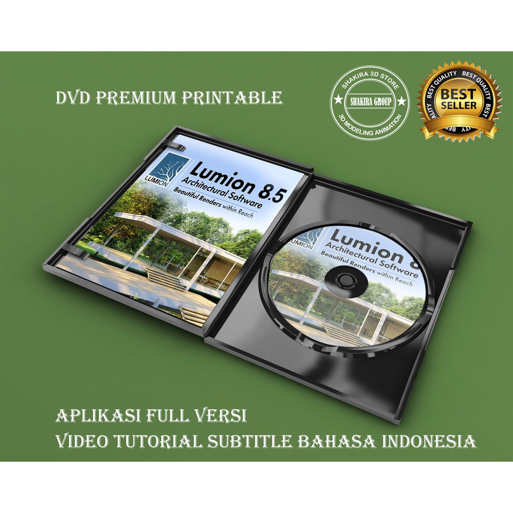 DVD Lumion 8.5 & SketchUp 2018 plus Tutorial sampai Mahir SUBTITLE BAHASA INDONESIA