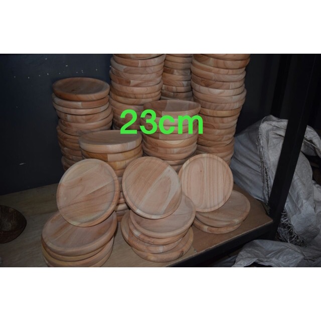 cobek kayu 23cm cobek tempat sambal kayu cobek bulat 23cm