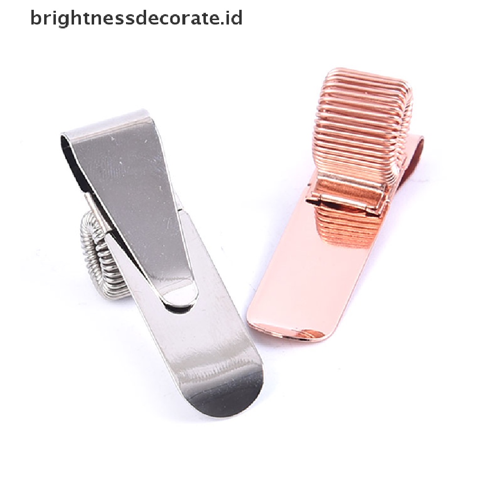 (Birth) 1pc Klip Metal Elastis Holder Pulpen / Notebook / Stationery