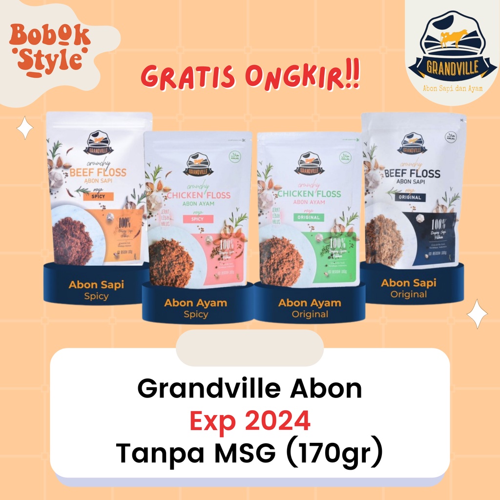 

GRANDVILLE Beef Floss Abon Sapi Chicken Floss Abon Ayam Original Spicy